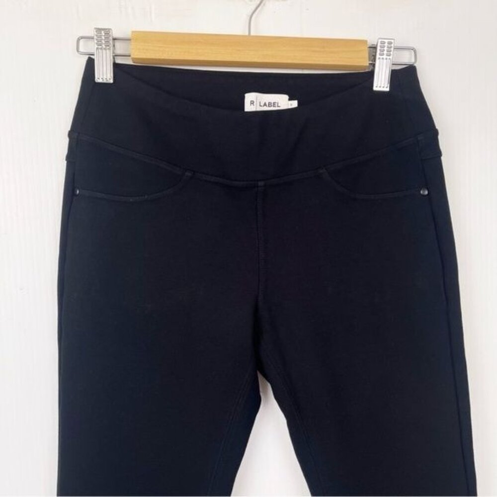 R Label the Reset Black Ponte pull on pocket contoured leggings small - Picture 3 of 9